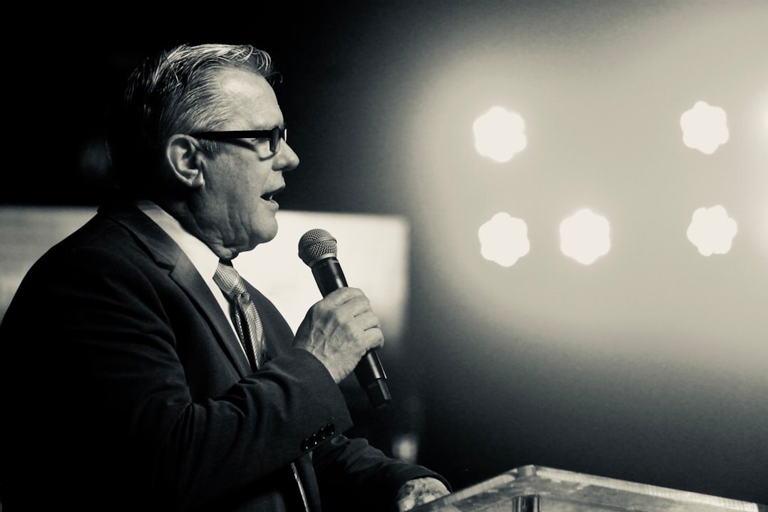 politician giving speech