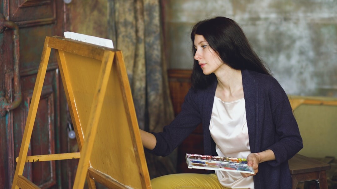 young woman artist portrait